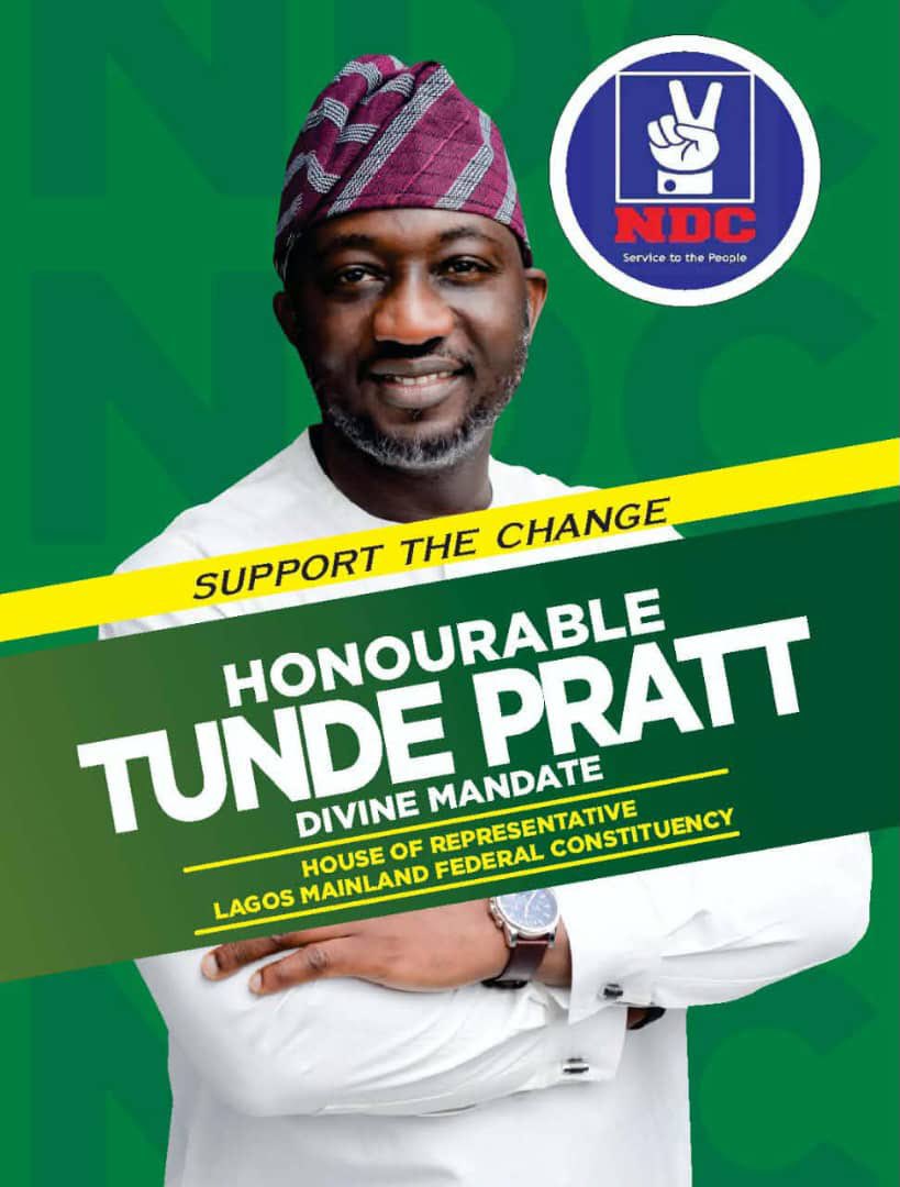 ObidientNDC's tweet photo. Congratulations Hon Tunde Pratt on your primaries as candidate of NDC for the Federal house of Representative Lagos Mainland LGA. https://t.co/yNNLuu7Z2s