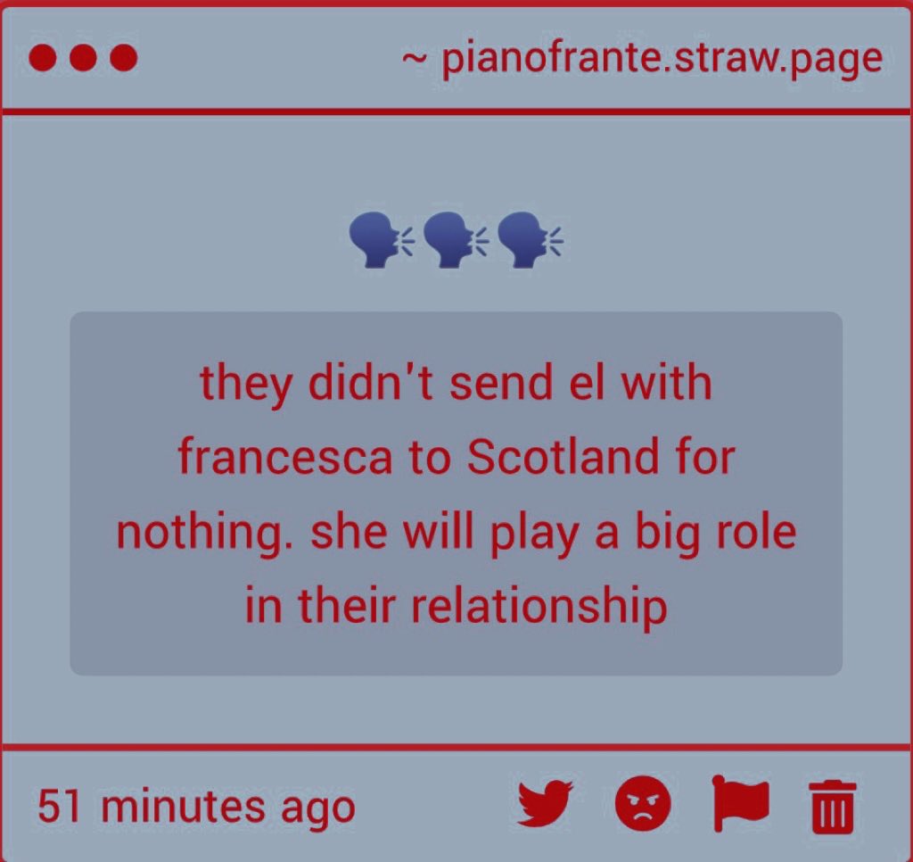 pianofrante's tweet photo. probably? but honestly she’s gonna be the 2nd main storyline (j how fran was for s4) so i think they’ll run more parallel to each other but ofc they’ll cross paths like they do every szn https://t.co/ZCdnql3kIt