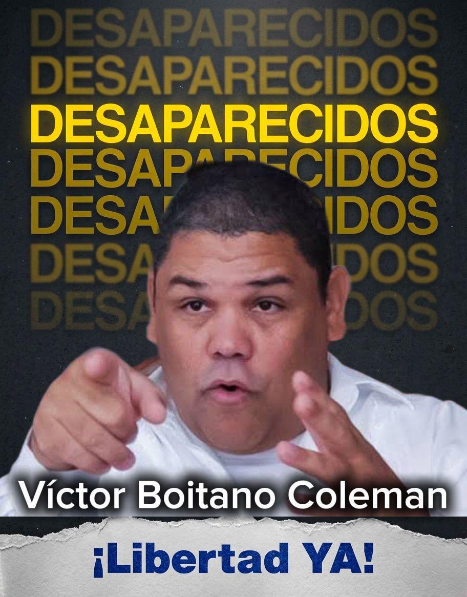 FundaLibertadNi's tweet photo. 📢 #Nicaragua tiene presos políticos en condición de desaparición forzada.

La vida de Victor Boitano Coleman y la de todos los presos políticos desaparecidos está en riesgo.

Exigimos pruebas de vida, acceso a sus familiares, abogados y su libertad inmediata e incondicional.

#LibertadYa #SOSNicaraguaLibre