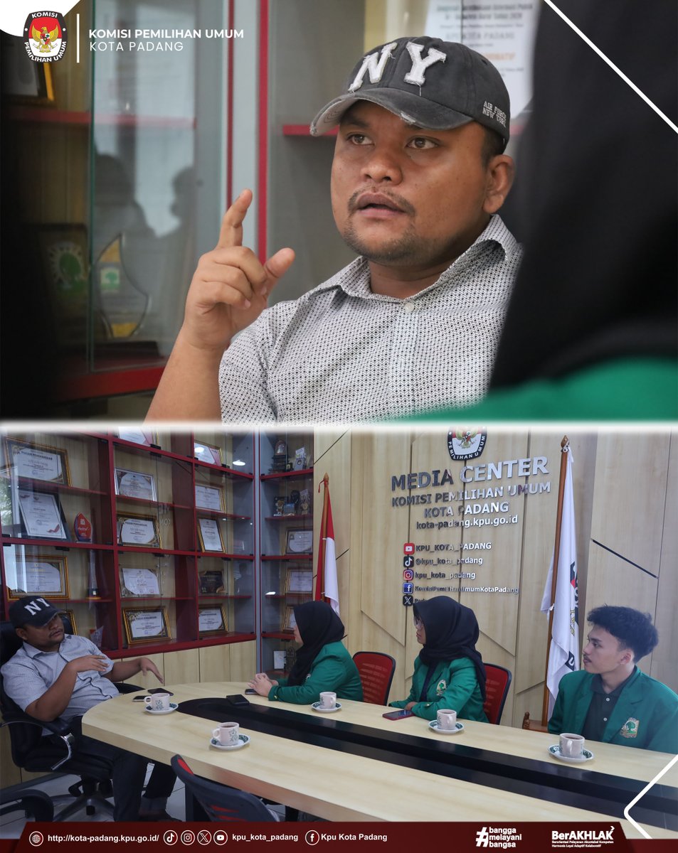 PadangKpu's tweet photo. #TemanPemilih, KPU Kota Padang memberikan Pelayanan PPID kepada Mahasiswa Universitas Andalas Padang melalui wawancara tugas kuliah beberapa waktu lalu.
 
 #KPUMelayani https://t.co/5HfBCL6onZ
