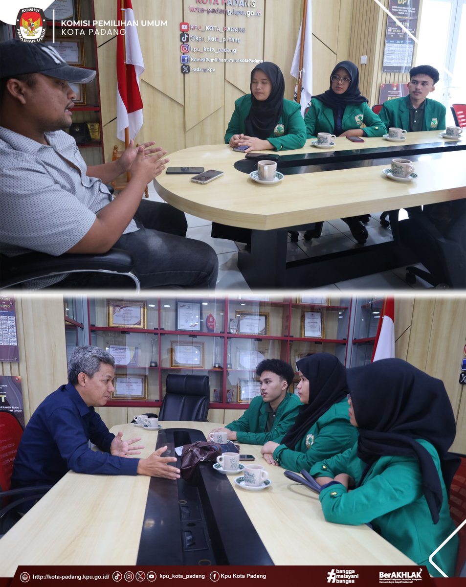 PadangKpu's tweet photo. #TemanPemilih, KPU Kota Padang memberikan Pelayanan PPID kepada Mahasiswa Universitas Andalas Padang melalui wawancara tugas kuliah beberapa waktu lalu.
 
 #KPUMelayani https://t.co/5HfBCL6onZ