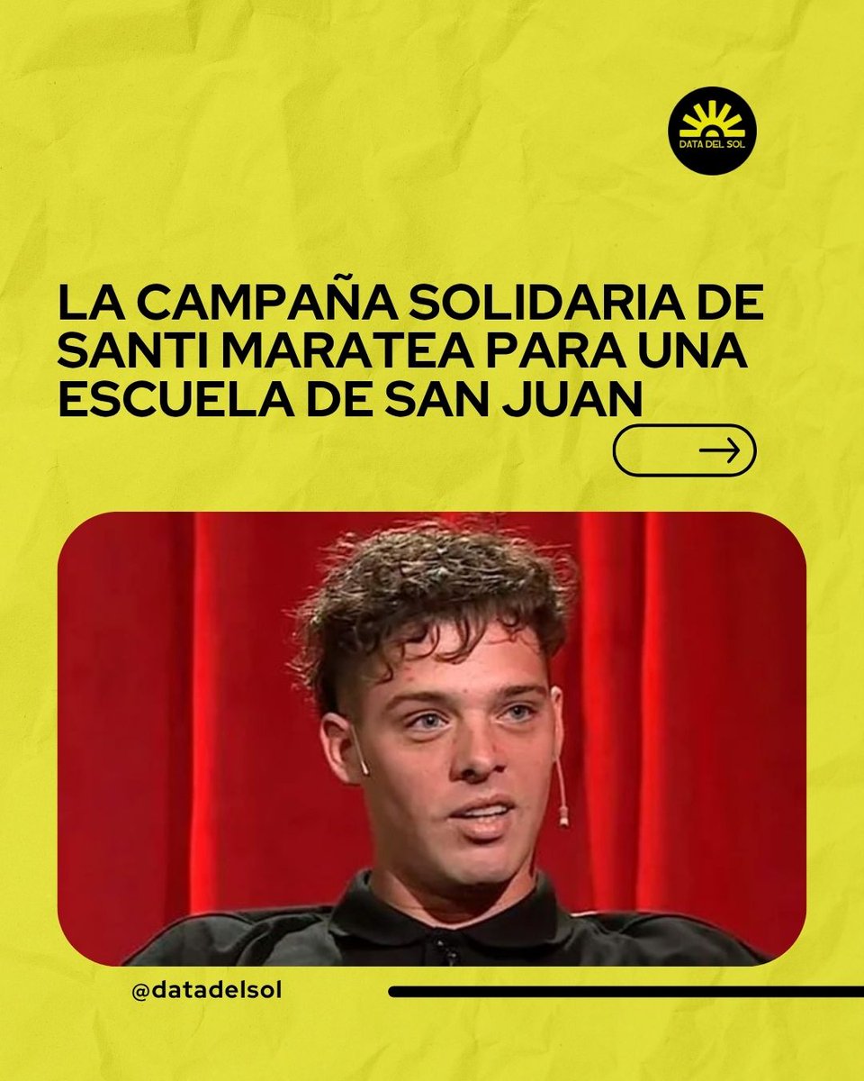 datadelsol's tweet photo. Santi Maratea lanzó una colecta solidaria para estudiantes de todo el país. Una escuela de Calingasta será parte de la iniciativa, que prevé la entrega de 245 cuellitos en San Juan.
#Maratea #SanJuan https://t.co/qGSCCJhbiO
