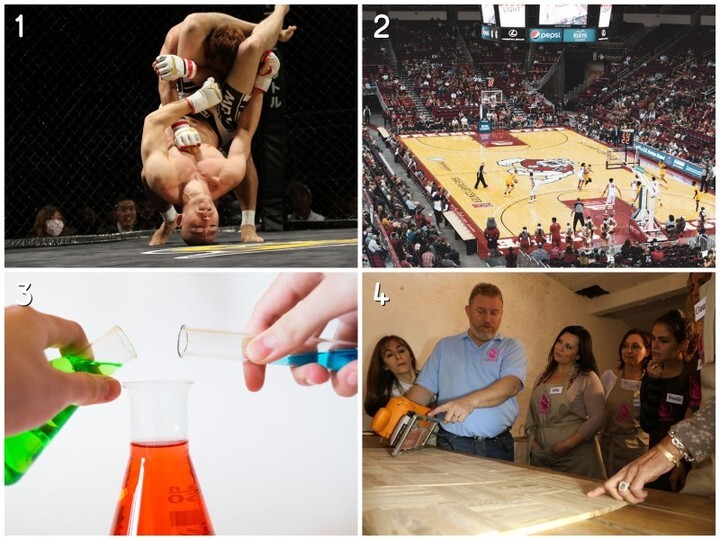 MarriedFun3's tweet photo. Date Idea Face-off! Which date idea would you rather do this weekend?

Respond with the name or number (or type in your own idea), then tag your spouse or married friends to let them know.

1: Boxing / Kickboxing / MMA (https://t.co/LmcHax21cl)
2: Basket… https://t.co/EnHWpFhSqb https://t.co/5nVfSHGozz