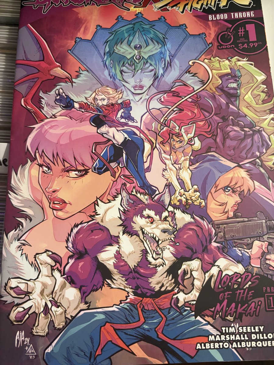 marvelmarrymen's tweet photo. I found this cool color misprint on my Darkstalker X Street fighter comic https://t.co/c1vru91vXb