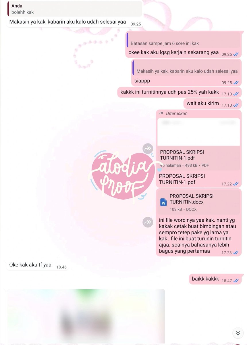 periewinkIe's tweet photo. ꒰ ★ ꒱ testimoni joki tugas by 𝒜lodia 
— •   ( proposal skripsi hukum perdata ) 
 🐰sent 🥣

. . thank you ! ୨୧ https://t.co/xIOSNwEQ2n