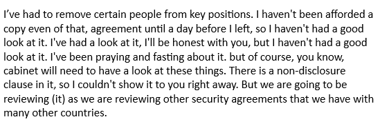 stephendziedzic's tweet photo. Extraordinary. Wale says he couldn't even obtain a copy of China-Solomon Islands security pact until just before he departed Honiara. He's been praying" over what to do. There's an NDA in the pact. Not yet clear if he'll make it public. Wale says Solomon Islands will "review" it https://t.co/wamN7bA7U8