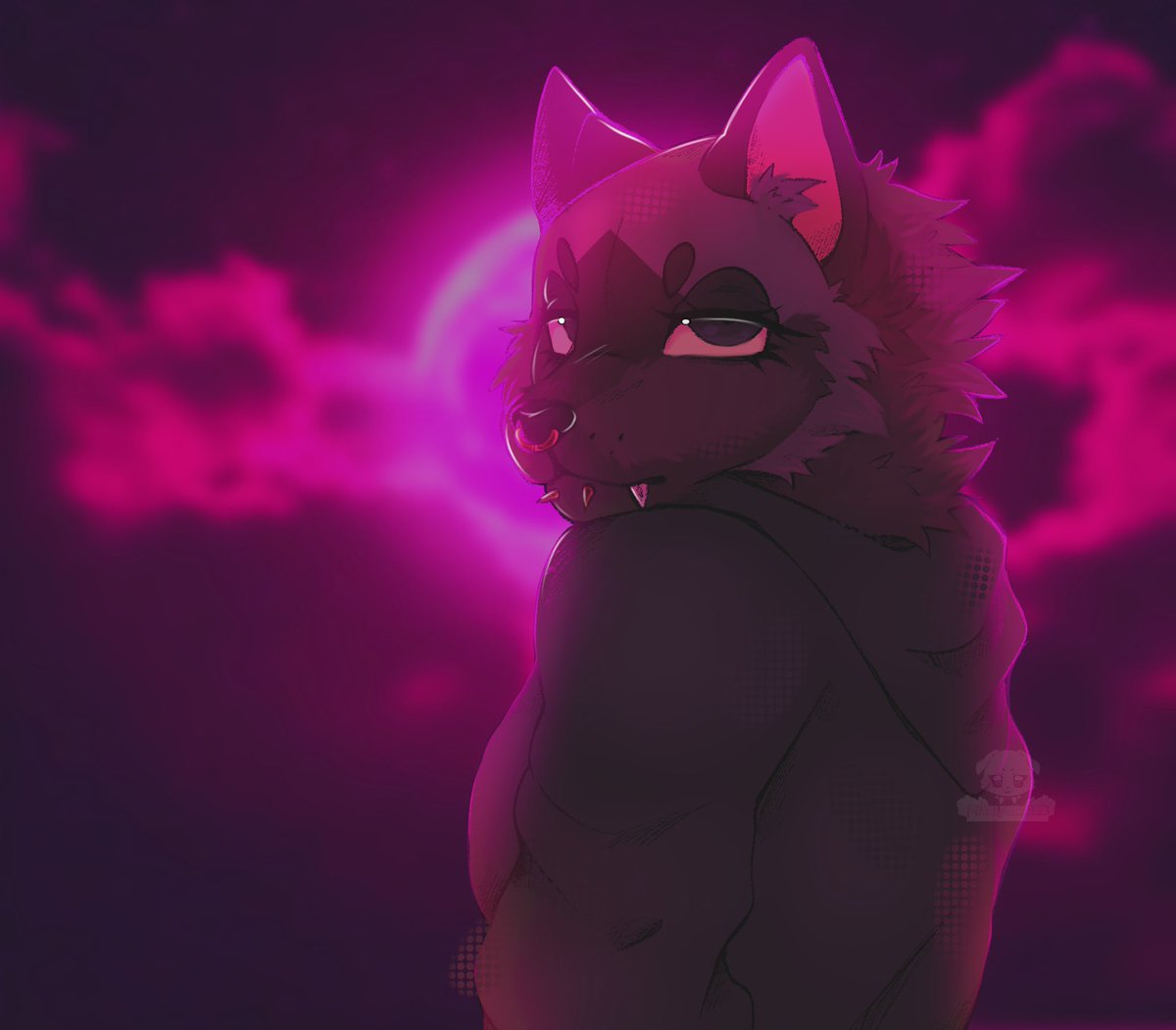 PixelPebbles_'s tweet photo. The full moon 🐺 https://t.co/7mIZeKxpdX