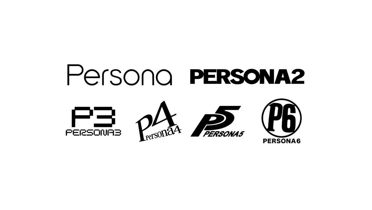 ReignStation's tweet photo. Así quedaría el supuesto logo de Persona 6 junto al resto de la saga. https://t.co/8ZypiO3Lv8