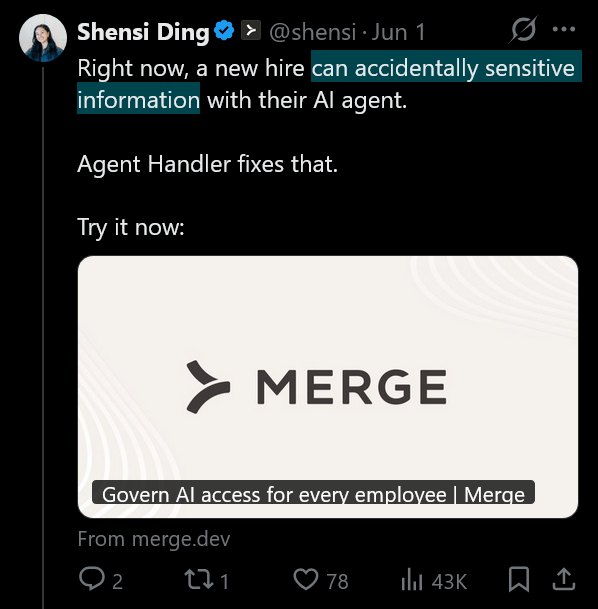 BS_Waders's tweet photo. @unusual_whales Right now, a new hire can accidentally sensitive information with their AI slop.

Agent Handler can't fix its own sentence before posting, so uhh....

Don't bother. https://t.co/Enkg1EGuAP
