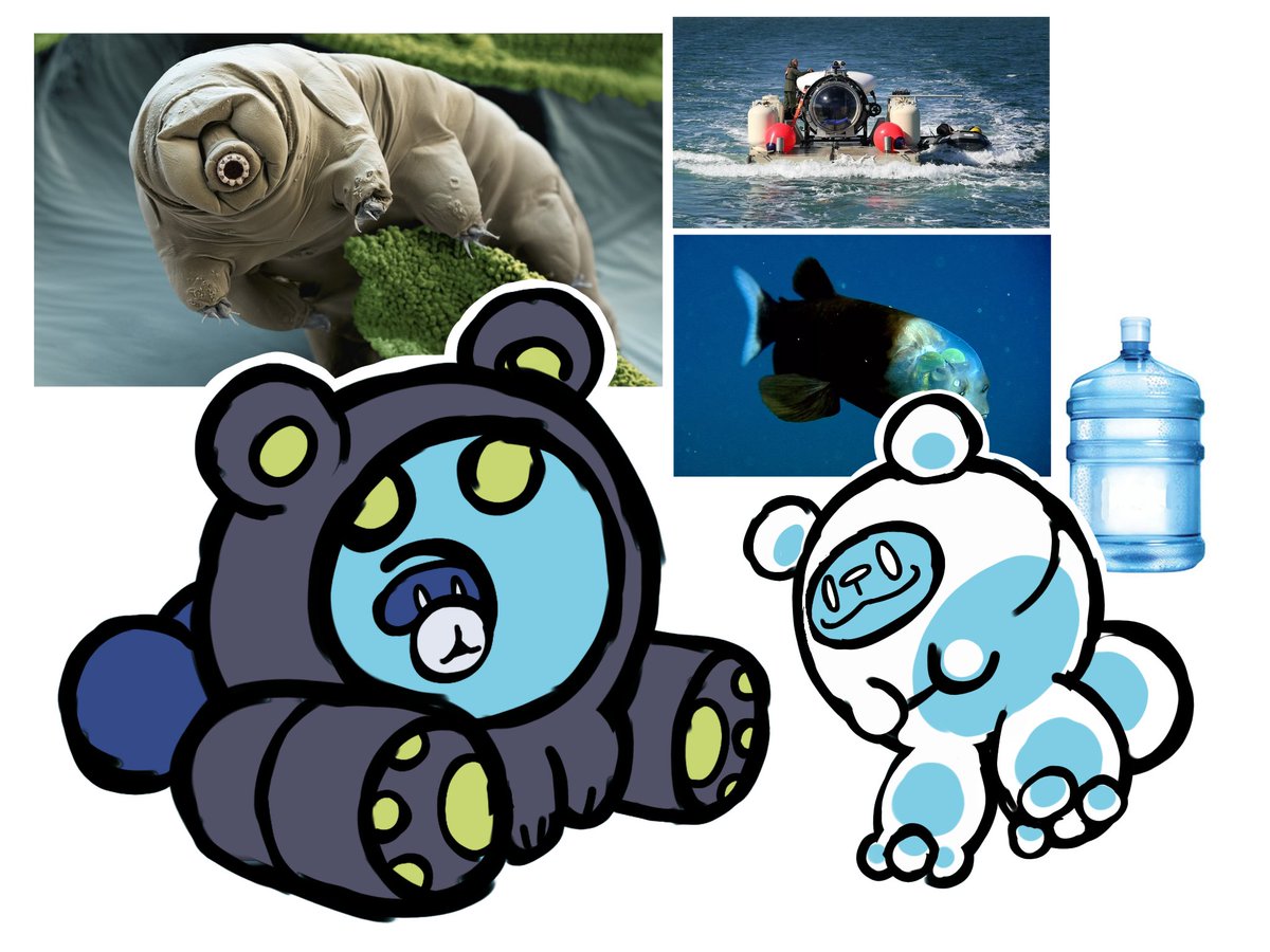 Kumojin32's tweet photo. Floating on the surface - Kecleonda (Water)
A whirlpool grabs you and pulls down - Trappool (Water/Dark)
At the bottom of the sea, you begin to explore - Cubbub &amp; Subbear (Water/Steel)
Then you comes face to face with a predator from the past! - Eocean &amp; Basilojaw (Rock/Water) https://t.co/T9KoRvTrVj