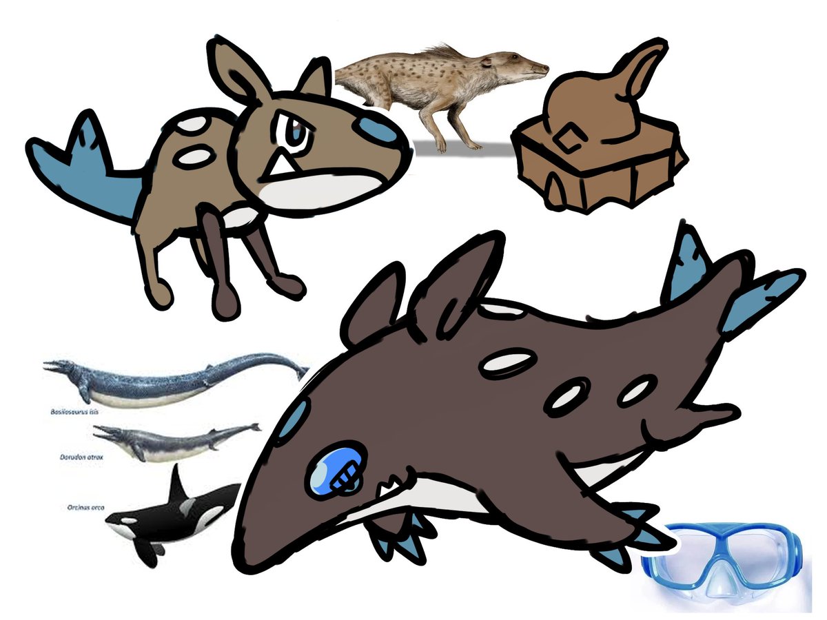 Kumojin32's tweet photo. Floating on the surface - Kecleonda (Water)
A whirlpool grabs you and pulls down - Trappool (Water/Dark)
At the bottom of the sea, you begin to explore - Cubbub &amp; Subbear (Water/Steel)
Then you comes face to face with a predator from the past! - Eocean &amp; Basilojaw (Rock/Water) https://t.co/T9KoRvTrVj
