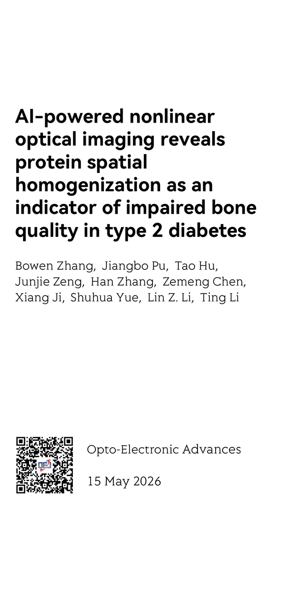 pubcard_net's tweet photo. "AI-powered nonlinear optical imaging reveals protein spatial homogenization as an indicator of impaired bone quality in type 2 diabetes" is featured on PubCard @OptoElectronAdv View original article https://t.co/Fxejc6nzRg https://t.co/qnuuXWcU0E