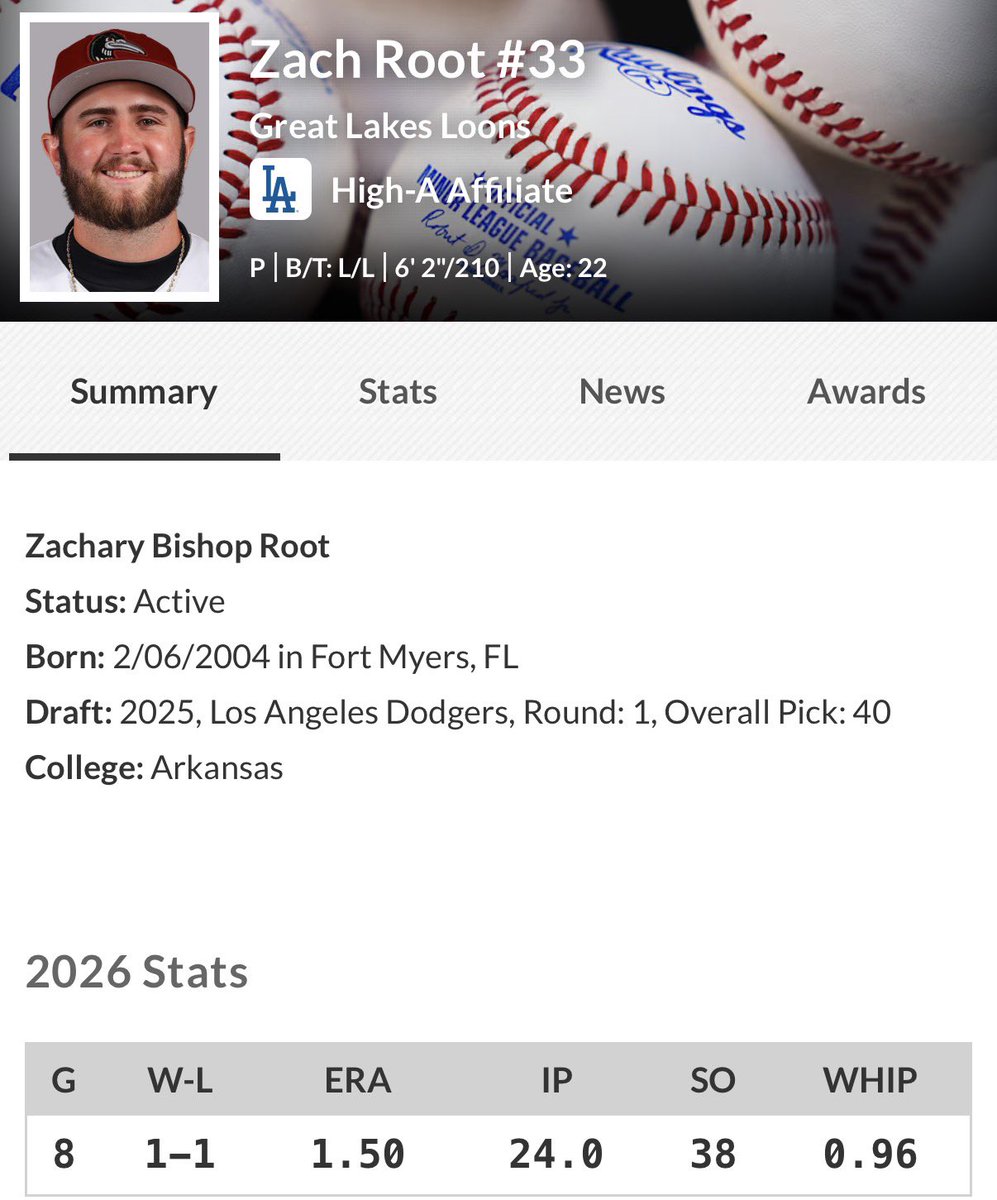 yuan_baseball's tweet photo. Dodgers 2025 draft round 1 https://t.co/h4nac2dn3T