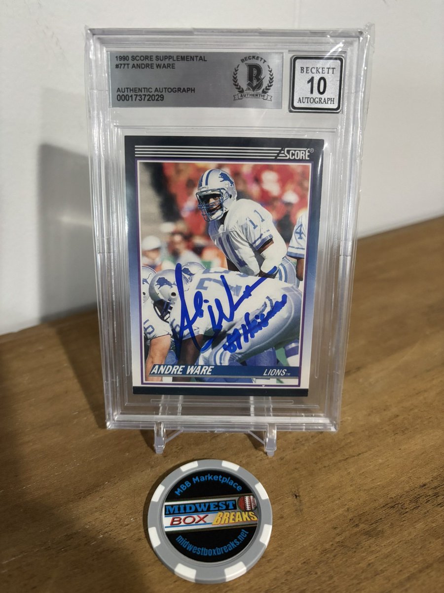 eshecker's tweet photo. Anthony Richardson - 2023 Donruss Optic Holo PSA 10 - $40 Shipped OBO

Andre Ware - 1990 Score - Beckett Authentic Auto; BGS 10 Auto - $25 Shipped OBO

Anthony Richardson - 2023 Prizm Portals Green Prizm PSA 10 - $20 Shipped OBO

Anthony Richardson - 2023 Prizm Silver PSA 9 - $20 Shipped OBO