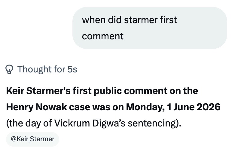 AdingtonP's tweet photo. When did Starmer first comment? How is he still prime minister of the UK? https://t.co/cRv42ceQJf