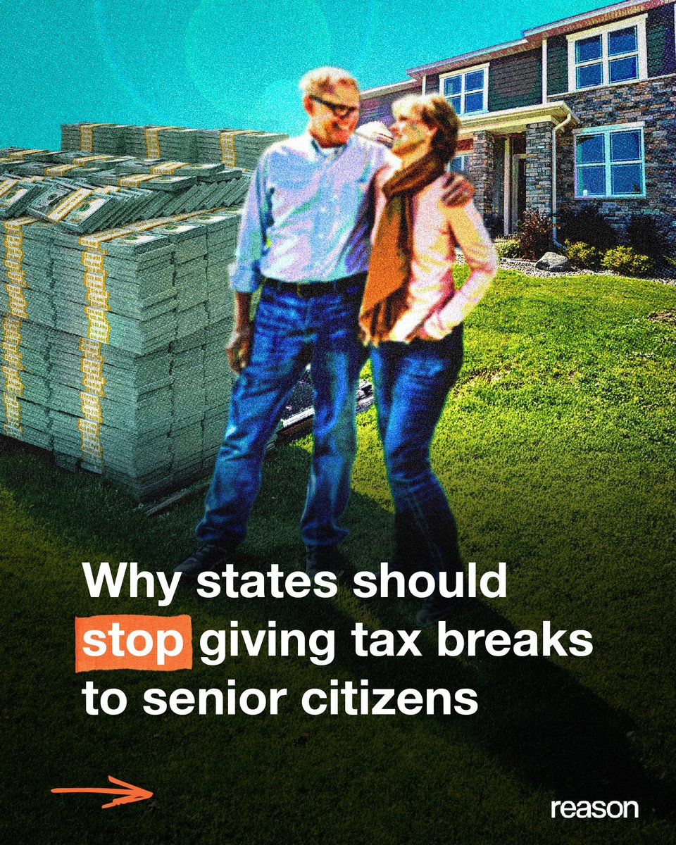 reason's tweet photo. A property tax break for senior citizens was proposed by @NancyMace, but @ericboehm87 explains why this is just bad policy.

Read more:  https://t.co/olMg1ghhr4 https://t.co/Dd0BSBsSRr