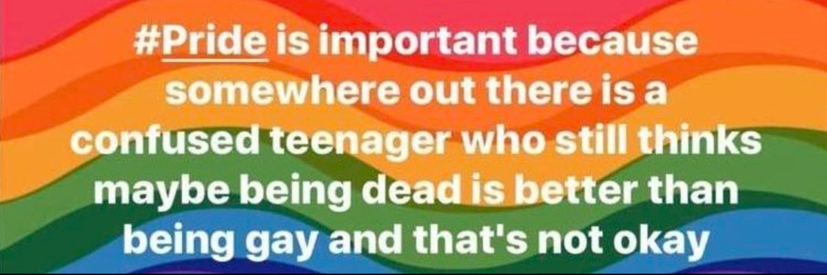 dmk's tweet photo. Happy Pride month!
#Pride is important because somewhere out there is a confused teenager who still thinks maybe being dead Is better than being gay and that's not okay. https://t.co/DqnedjK37S