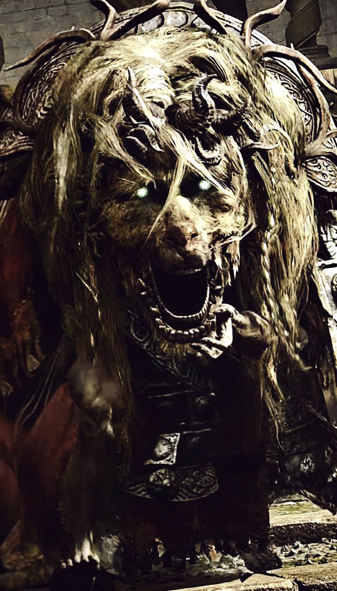 Oby_LFC6's tweet photo. "O' Horn-deck'd beast, from higher sphere deliver'd..." 

#ELDENRING 
#ShadowoftheErdtree https://t.co/I2aFSjcwzZ