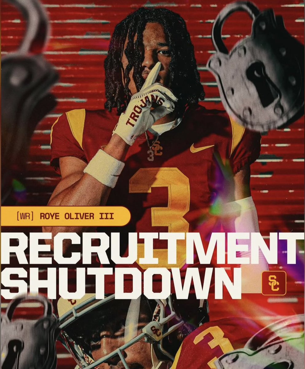 FightOnRusty's tweet photo. Elite 4 star WR Roye Oliver has shutdown his recruitment, per his IG ✌🏻 https://t.co/Y7WDS8uakD