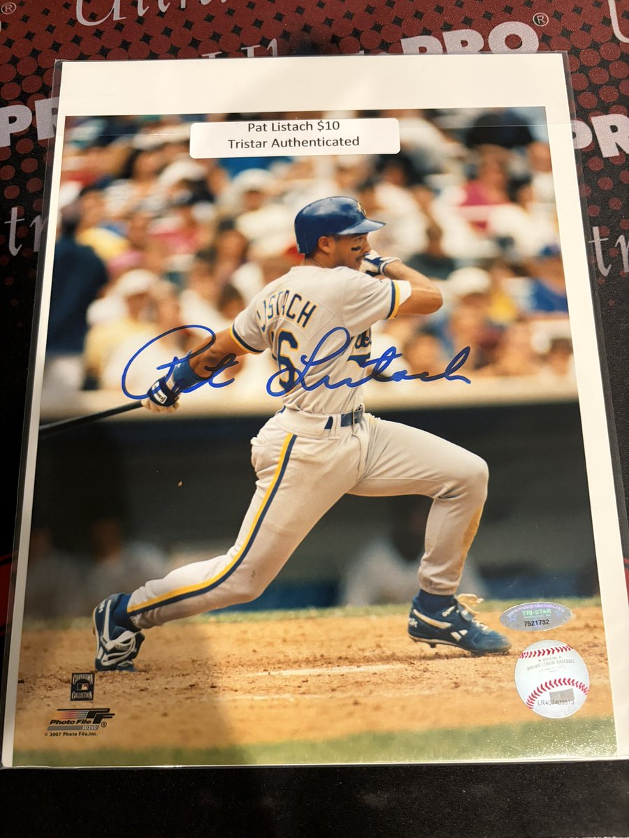 For Sale: 8x10 photo signed by Pat Listach. Tristar Authentication