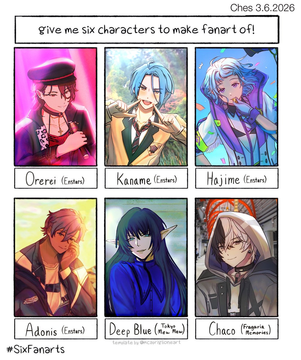 Chesiwfb's tweet photo. Part 3 of the #sixfanarts !

(˶ᵔ ᵕ ᵔ˶) ‹𝟹 

I wanted to see how much I’ve improved my drawing so I took a while to finish these! https://t.co/a0ALdfY5e5