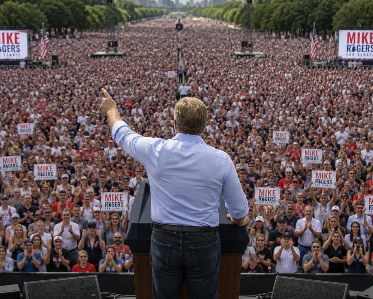 savemipolitics's tweet photo. 🚨Mike Rogers rally tonight in Detroit, hours after voters saw how ripped he is https://t.co/zkiYq6m3UK