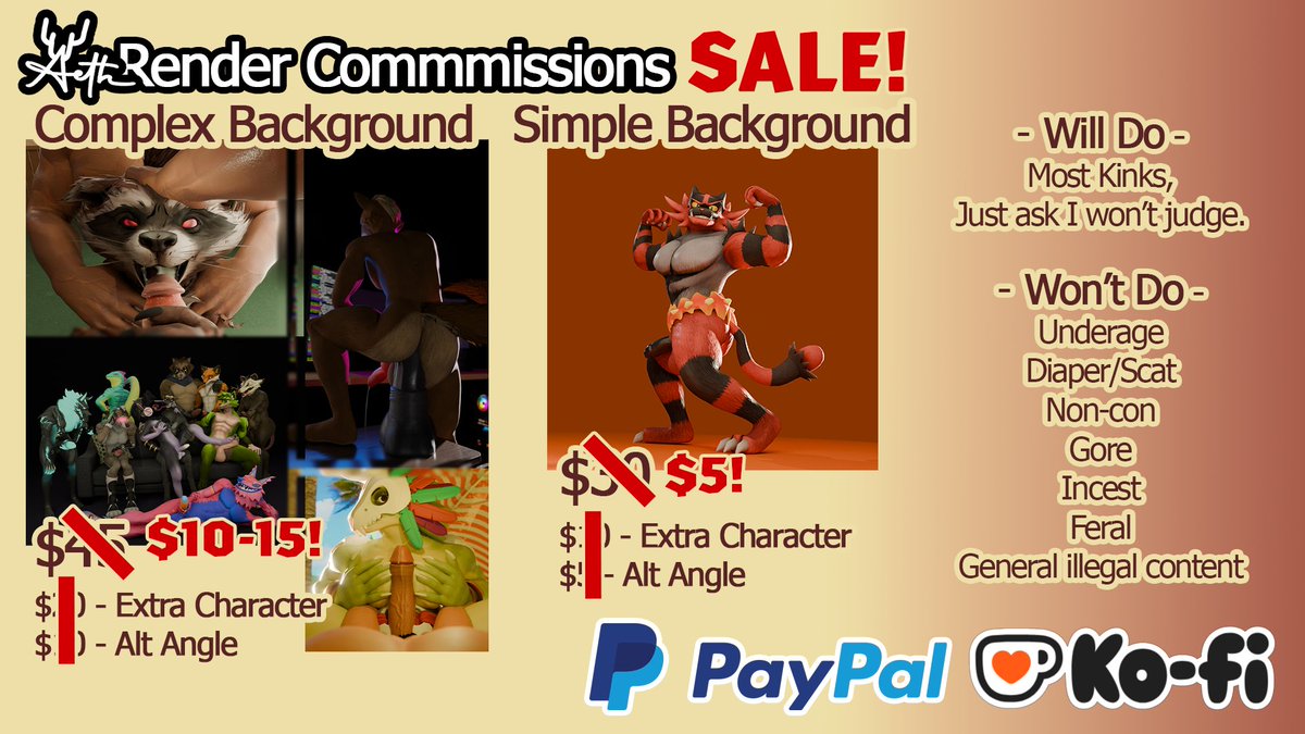 NotSoAethFox's tweet photo. Decided to lower the prices on my comms since I'm low on money and I don't get any comms so grab 'em while they're cheap! Animation comms coming soon too. Just send me a DM or leave a comment if interested https://t.co/PiRDDIbLdH