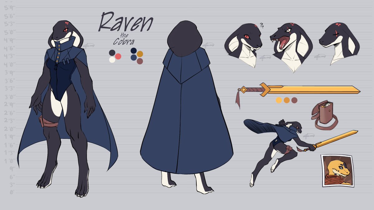 Tofflette's tweet photo. @Nala_Elephant I dont see many snakes within the fandom, but here's one of my characters Raven I'd like to make a suit for one day! https://t.co/NoJJbkOlw3