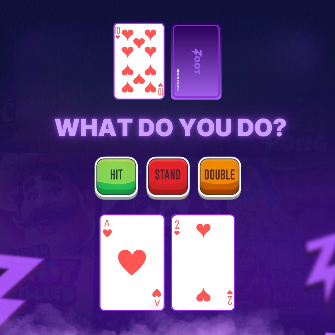 GetZootUS's tweet photo. Tuesday Blackjack challenge

❤️ Like 🔁 RT ✅ Follow
💬 Drop your answer and Zoot ID in comments

1 random winner getting 10 SC on Thursday https://t.co/6lxLL48ZBr