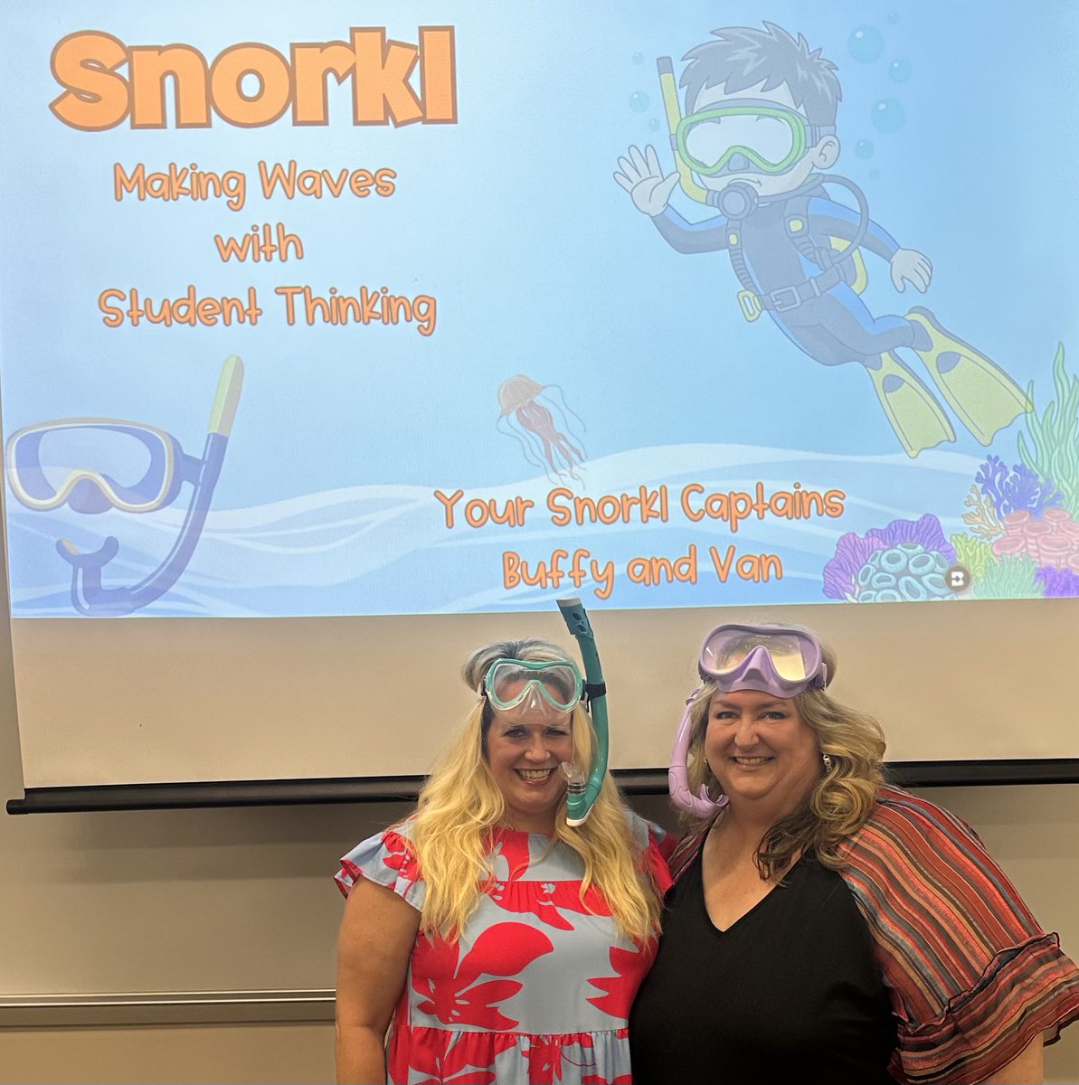 MrsRLovesTech's tweet photo. So fun today to present with two amazing friends!  @techybuffy and I shared the @SnorklApp love! @pressNseale and I shared the @CanvaEdu magic!  Great day of learning at #cultivate2026 https://t.co/2dU0DL7Byw