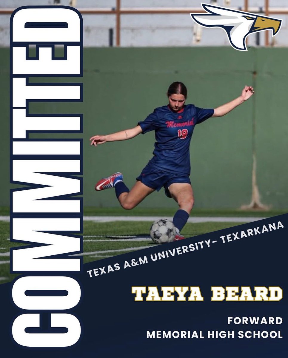 TAMUT_WSOC's tweet photo. lt's a great day to be an Eagle!🥳
Please join us in welcoming to the nest, Taeya Beard from Wichita Falls, Texas!🦅 https://t.co/vkcIuvm6v0