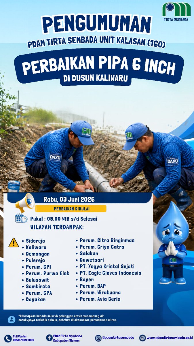 PDAMSleman's tweet photo. https://t.co/Sed3EBAOUh
