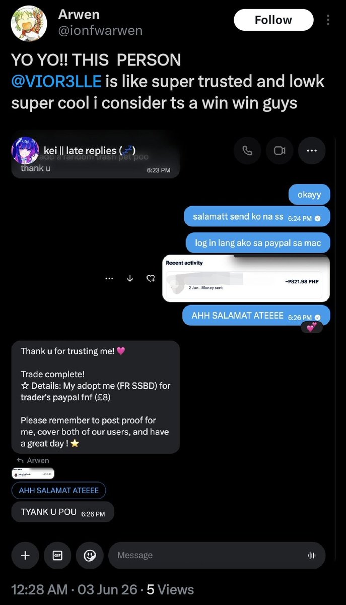 VIOR3LLE's tweet photo. proof 278:
adm -> paypal fnf, tysm ♡
https://t.co/pHx3RBOedK https://t.co/JAVQDj2gGZ