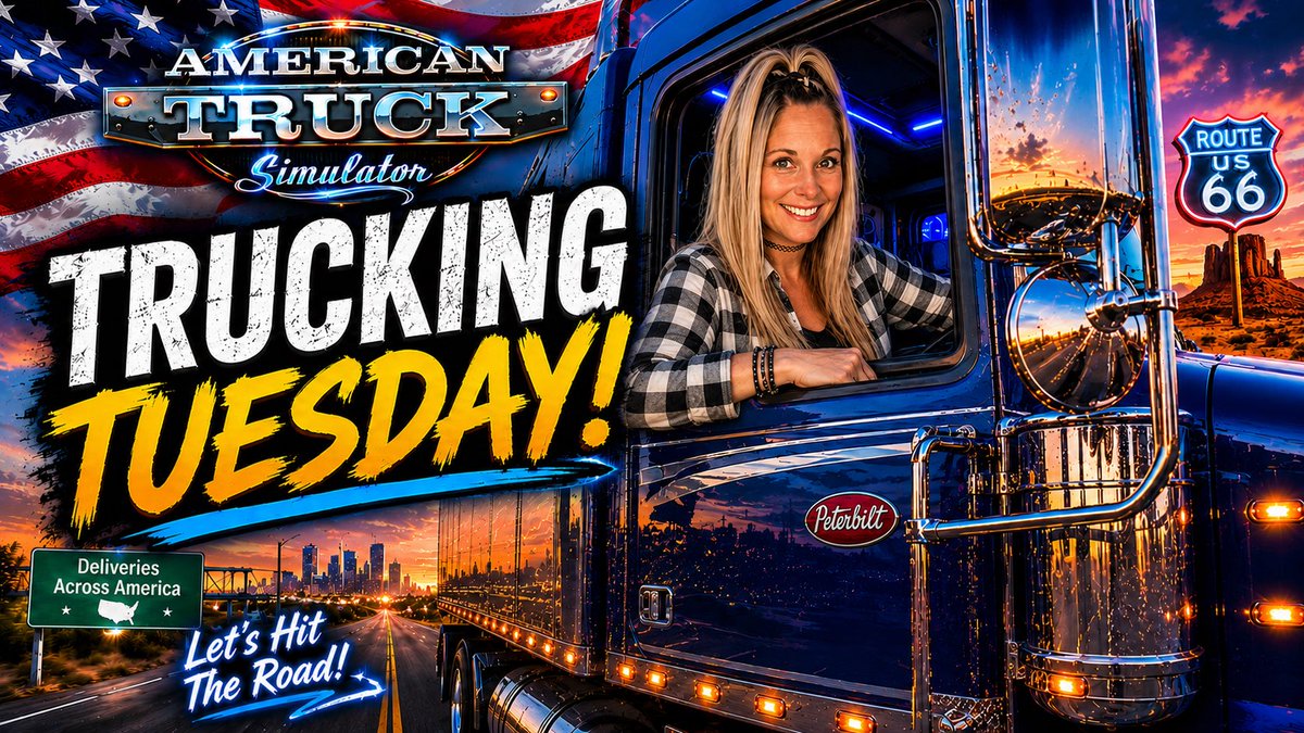 SaycredAngel's tweet photo. ❤️LIVE❤️

Trucking Tuesday Vibes! 🚛

PARTNER PUSH ALL LURKERS, CHATTERS, & RAIDS APPRECIATED! 💜

RAIDS/ 5 Gifted / $20 donos=Entry into giveaway! 

💜https://t.co/EJRXH3Wlxb
💚https://t.co/MzkNVSD7Pc

 #AmericanTruckSim #positivevibes  #music  #RumbleGaming #RumbleTakeover #Twitch