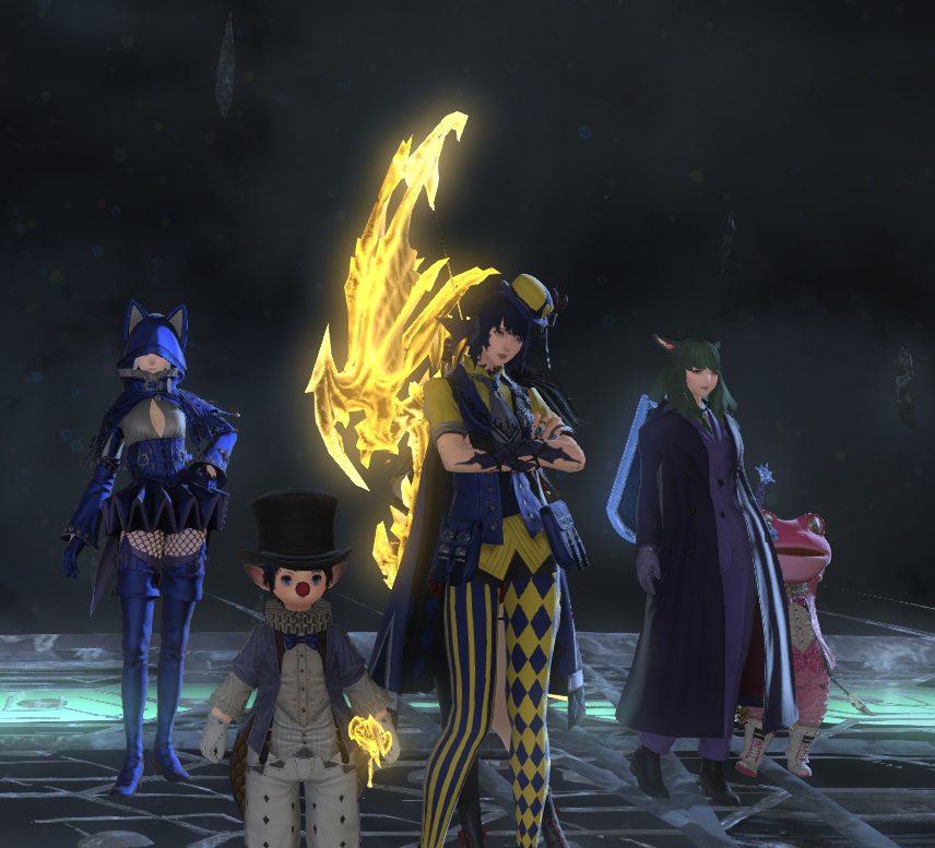 mari_vanille's tweet photo. our healer, 16hrs into prog: "are you the joker" https://t.co/v3REdF3maV