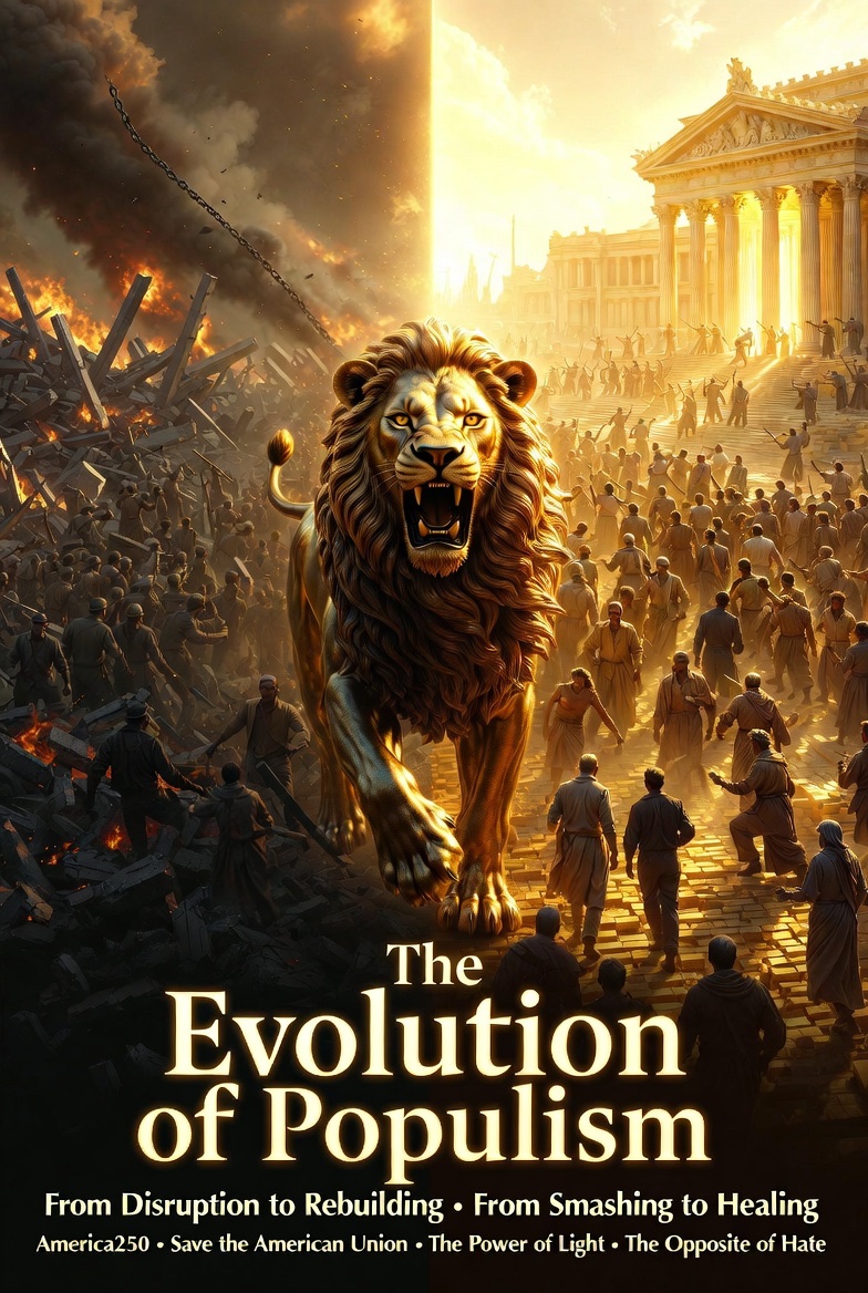 FreiceMedia's tweet photo. @America250

THE EVOLUTION OF POPULISM 

All Populist Movements come with an expiration date and the expiration date for America’s post 9.11… faux… Populist Movement has come and gone on The Left and on The Right.

THE TRUTH IS…

The Elitists are still very much in control of America.

The Populists failed to govern America and now America is becoming…

America in name only.

In the two and a half decades since 9.11 populists from The Left and The Right may have ripped power and control away from some greedy Elitists… who were running America into the ground… but only succeeded in making things worse.

You know who replaced the old Elitists? Different Elitists who go by lots of different names and serve lots of different interests and masters.

Just like The Old Political Guard these new Elitists from The Left and The Right…

Well, they have no interest in serving The People either.

So… it’s time for Populism to evolve.

It’s time to stop all the disruptions. It’s time to stop smashing and burning everything to the ground.

It’s time to rebuild.

It’s time to heal.

It’s time to govern.

It’s time to focus our government on doing The People’s Work and making our lives better with better ideas and better use of modern tech.

Welcome to…

The Campaign to Help Save The American Dream:

1. https://t.co/56u9sgnRyA
2. https://t.co/dZDMRM4BPu
3. https://t.co/SABowoiA7G
4. https://t.co/zfAKNg3JtA
