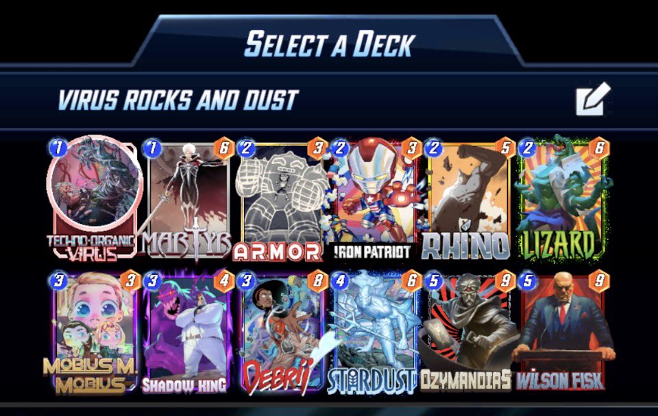 DroolsterA's tweet photo. @bullseye_qwerty @SnapDecks I got 1 today, only 95 behind you lol. Used this deck, can’t remember where I saw it. Saw someone using Monstro instead of Lizard. Sounds spicy! https://t.co/aCAwpNRcEL
