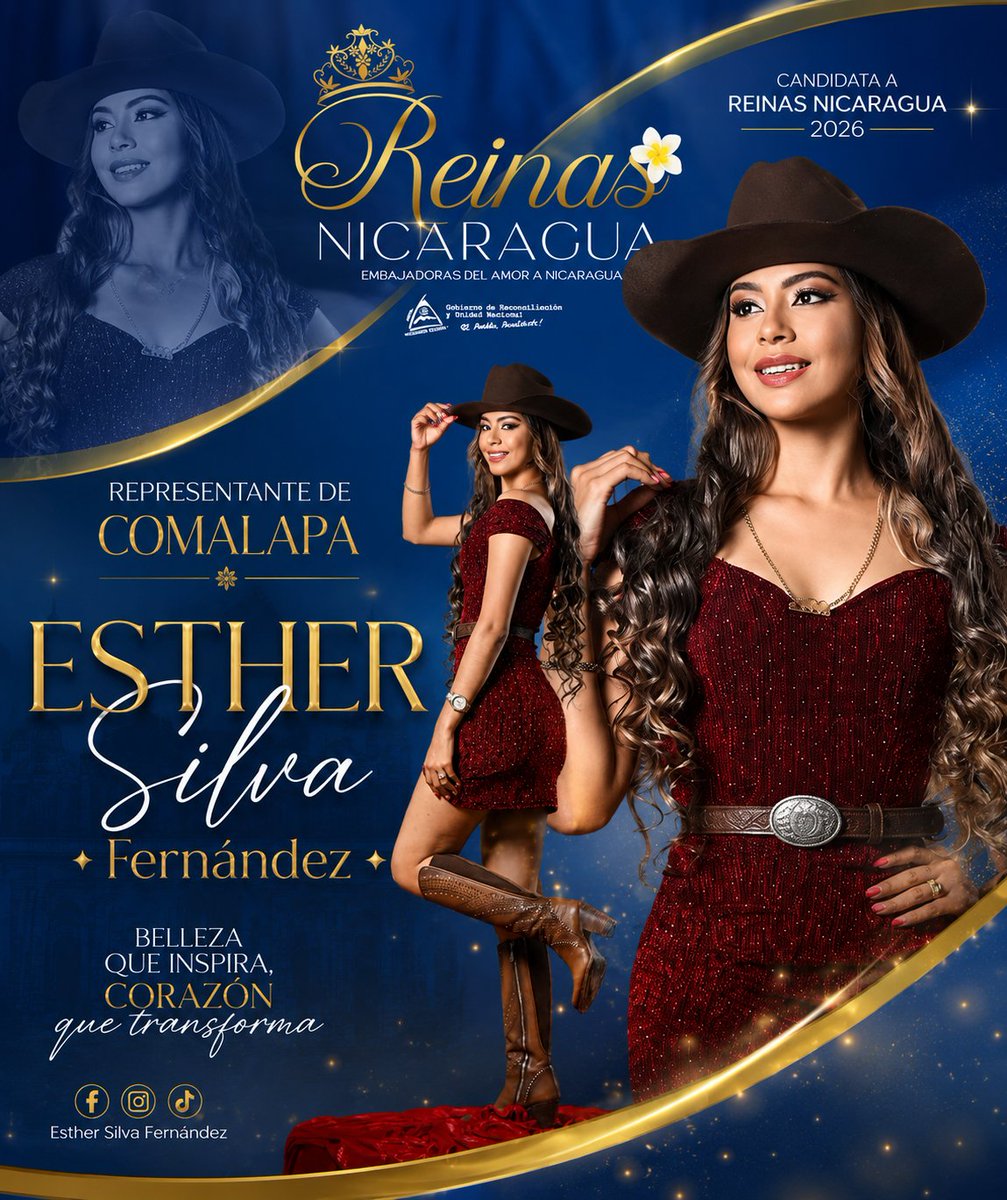 ComalapaNIC's tweet photo. Con orgullo, pasión y amor por nuestra tierra, les presentamos a nuestra hermosa representante de Comalapa en Reinas Nicaragua 2026, Esther Silva Fernández. 💐

¡Juntos hagamos que Comalapa brille ante toda Nicaragua! ✨
 #ReinasNicaragua2026 #ReinasNicaragua #Chontales https://t.co/9SSke0izzT