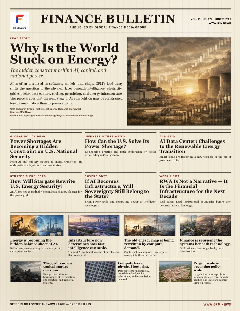 gfmedia's tweet photo. GFM FINANCE BULLETIN

AI &amp; ENERGY WEEKLY

Issue No.077 https://t.co/CgcKRa96OP