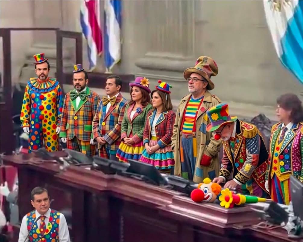ElDuqueGT's tweet photo. El payaso mayor llegó al Congreso y ni diputados había... Más solo que nunca el mamarracho fraudulento y ya empezando a resignarse por su inminente caída en desgracia. Tic tac ⚖️ https://t.co/2drzYDJVB2