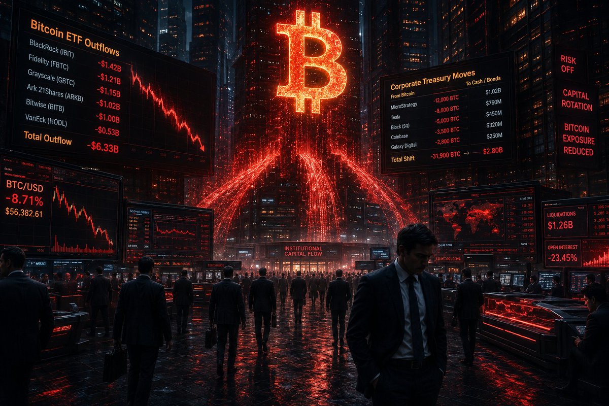 drTaji's tweet photo. Short-term FA is dominated by outflows + sentiment shock from #MSTR + macro/geopolitical noise. Long-term, #BTC's scarcity and adoption story are unchanged — dips like this have been buying opportunities in past cycles, but volatility is the feature, not a bug. https://t.co/rg4ctLs8jK