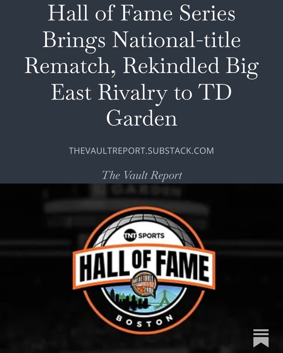 BigEastVault's tweet photo. ✍️ The @hofseries is loading up TD Garden next season: Click link for article. 

-Michigan vs UConn
-Providence vs Syracuse 

Article: https://t.co/CDJkXaHxi4 https://t.co/AeBSmtK99J