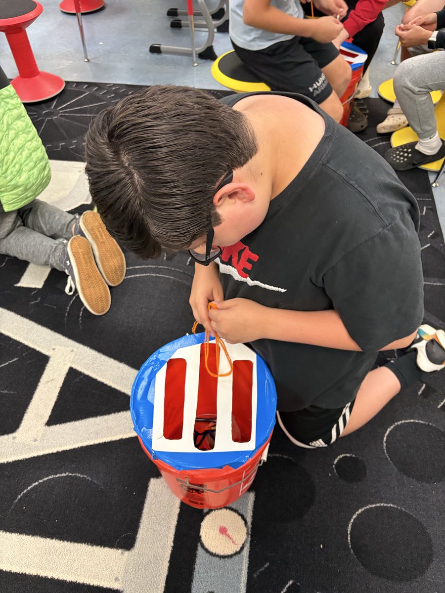 BroadneckES's tweet photo. Storm drain challenge in 5th grade STEM. Can you design a tool to save the items you dropped in the storm drain? @eeeaacps https://t.co/mTRlEZfOWz
