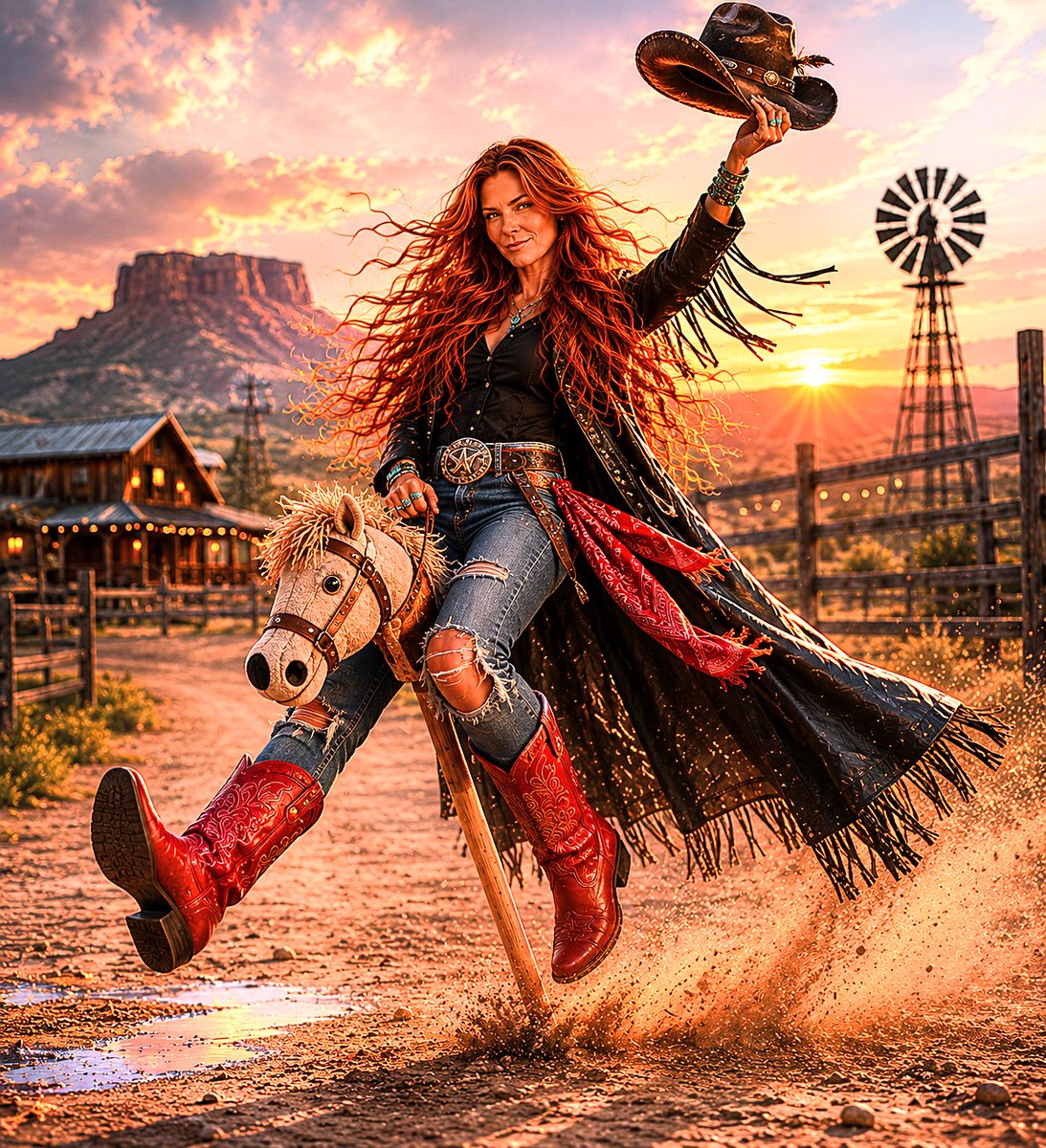 ElizaTino's tweet photo. QT Your Horse! 

Horse optional. Fun mandatory. Anyone can join. 😃

Inviting  @CreativeAatif cuz I want to see a neon horse. 😂

#AIValeRanch #AIDuttonRanch https://t.co/Wpy3EC0e6m