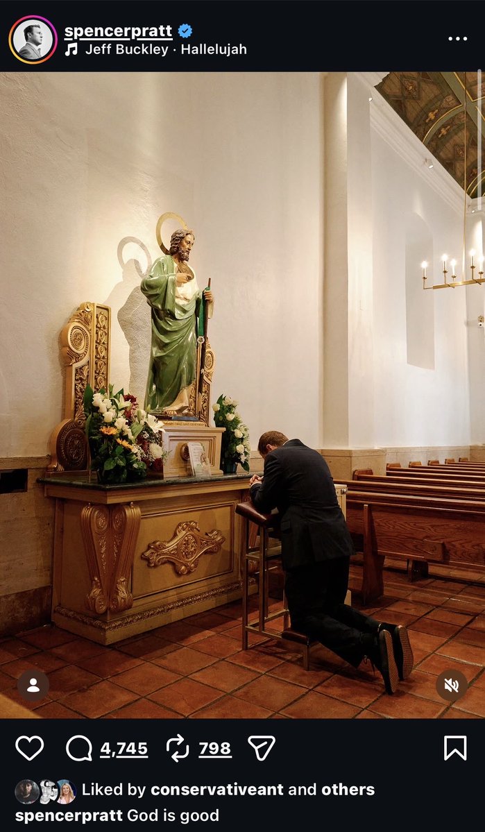 ginamilan_'s tweet photo. Spencer Pratt just shared this powerful photo on Instagram of him praying inside a church, captioned ‘God is good.’ 🙏

Sending prayers for Spencer, for America, and for the people of Los Angeles who desperately need a leader like him right now. ❤️ https://t.co/kT4YUi91SR