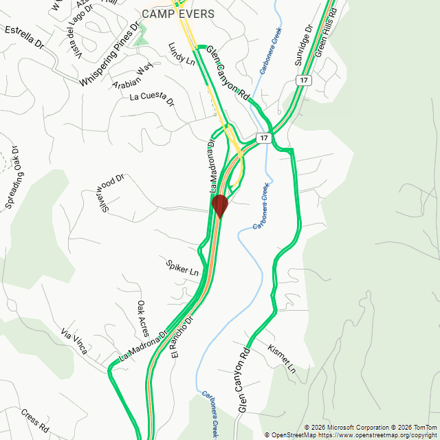 CA17Status's tweet photo. Moderate INCIDENT @ 06:41 PM PDT | #CHP : Traffic Hazard on CA-17 Northbound at Mt Hermon Rd (Scotts Valley). Right lane affected. Expect delays. #Highway17 https://t.co/tD0aH1a7v9