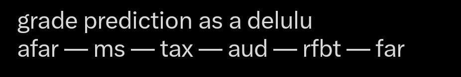 itselicpa's tweet photo. actual:
afar — rfbt — far — tax — ms — aud https://t.co/LWapRXDhFr