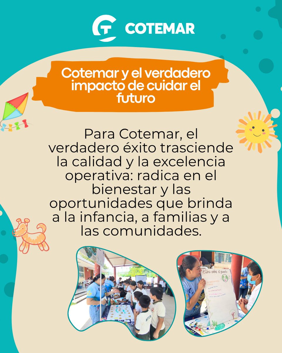 RespSocialNet's tweet photo. Cotemar reafirma su apoyo a la niñez invirtiendo en ONGs, salud y erradicando el trabajo infantil 👧🏽👦🏻. Con liberación de tortugas y concursos, conecta a las nuevas generaciones con la educación ambiental 🐢🎨🇲🇽. #RSE #Sostenibilidad #EducaciónAmbiental #Niñez @CotemarOficial https://t.co/LF0SkEGKqP