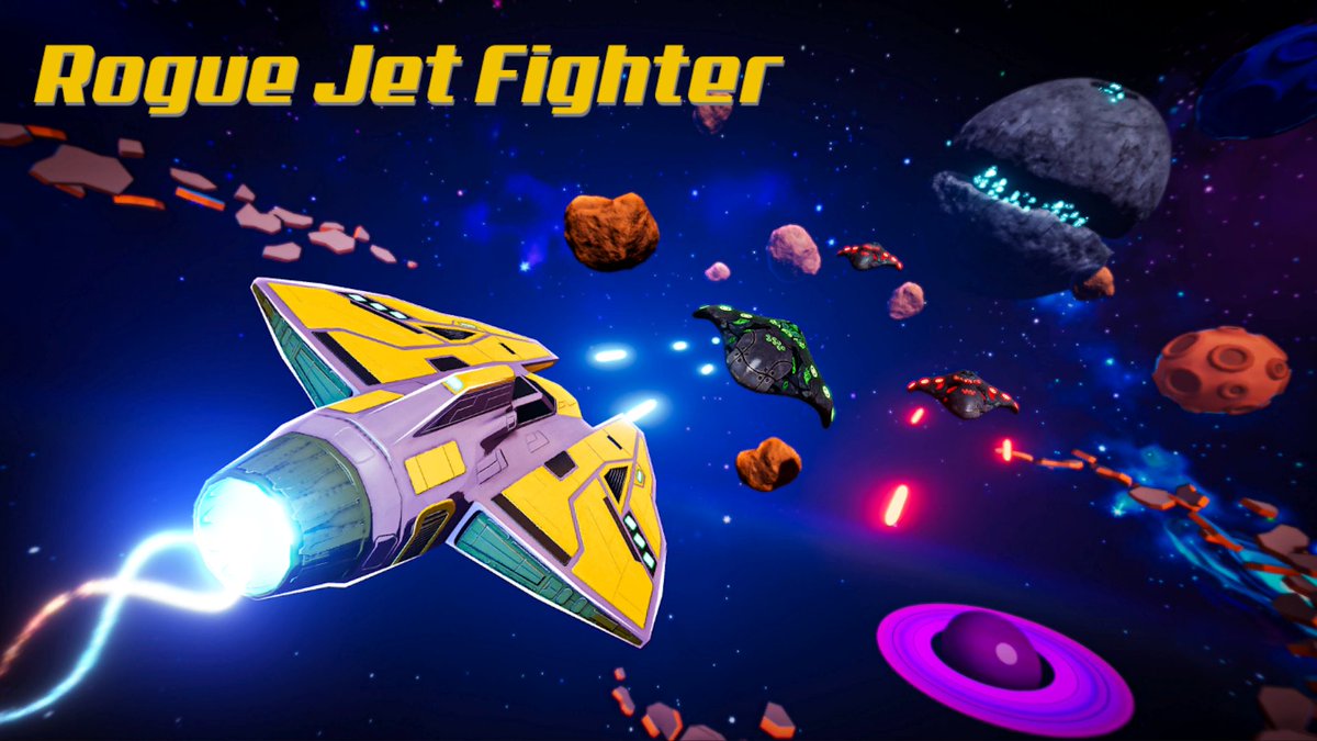 chendofs's tweet photo. Find out more about a great space shooting game #RogueJetFighter in our website https://t.co/zsFEkMAgD4 with links to download on all platforms. #IndieGame #Gaming #MadeWithUnity  #iosgame #Androidgames #PCGaming https://t.co/VorwYwkNkK