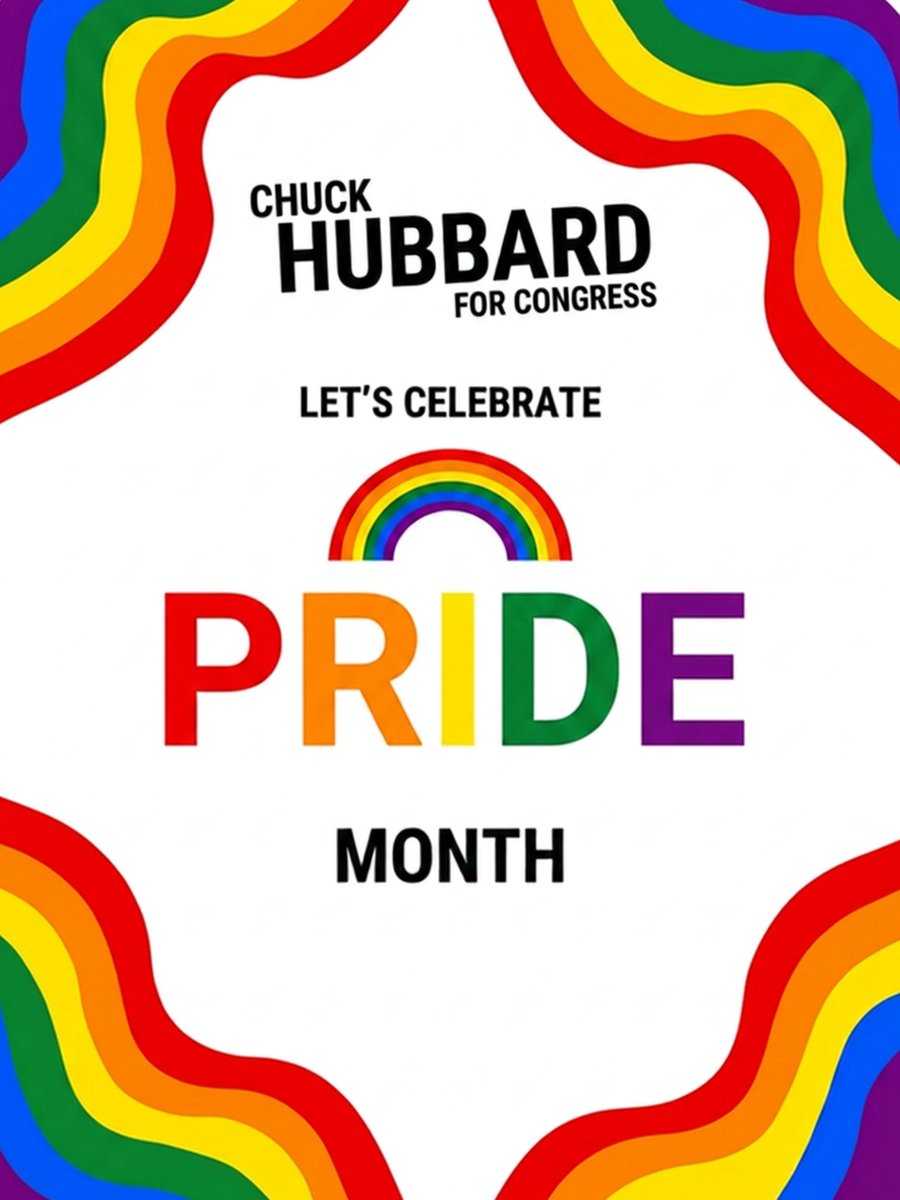 ChuckHubbardNC's tweet photo. Happy Pride Month, everyone!!!
#NC05 #Chuckhubbardforcongress #pride #pridemonth https://t.co/Bpb62GISOM